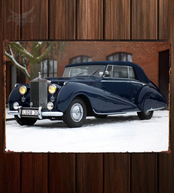 Металлическая табличка Rolls-Royce Silver Dawn Drophead Coupe by Park Ward Металлическая табличка Rolls-Royce Silver Dawn Drophead Coupe by Park Ward